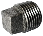 3/8 BSP BLK MAL SOLID PLG SQ HEAD FIG 148