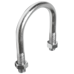 12" NB NON GRIP U BOLT C/W 4 M20 NUTS ZINC