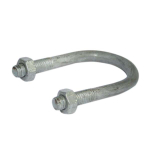 2" NB GRIP TYPE U BOLT C/W 4 M12 NUTS GALV