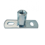 M8/10 DUAL TAPPED BACKPLATE MILD STEEL ZINC PLATED