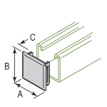 41 X 21 BLACK END CAP P34240B