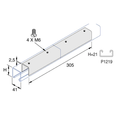 INTERNAL SPLICE 41 X 21 P1219 [CS108/21]