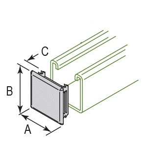 41 X 21 WHITE END CAP P34240W (PVC1 WH)